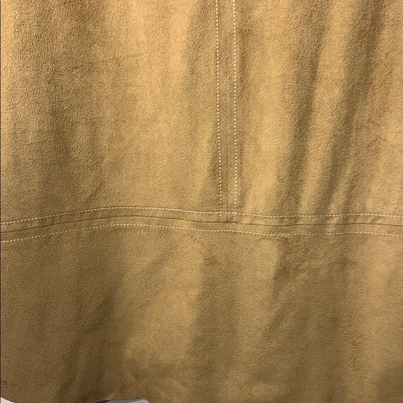 Zara Tan Mixed Suede Top New - Picture 2 of 13